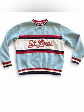 Series Six St. Louis Colorblock Crewneck Sweatshirt Blue Red White XL